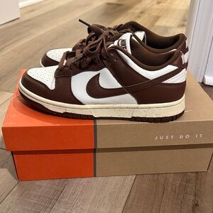 Nike Dunk Low Brown & White Leather Sneakers